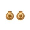Silver Needle Round Metal Hollow Earrings European and American Temperament Earrings Light Luxury High-end Earrings Design Sense Niche