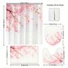 Tenda da Doccia Fiore di Ciliegio Fiori Rosa Tema Primavera Impermeabile Decorazione Bagno Stile Giapponese Design Casa