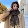 Scarf women's winter, autumn and winter new models, new atmosphere, warm and versatile, high-end plaid scarf