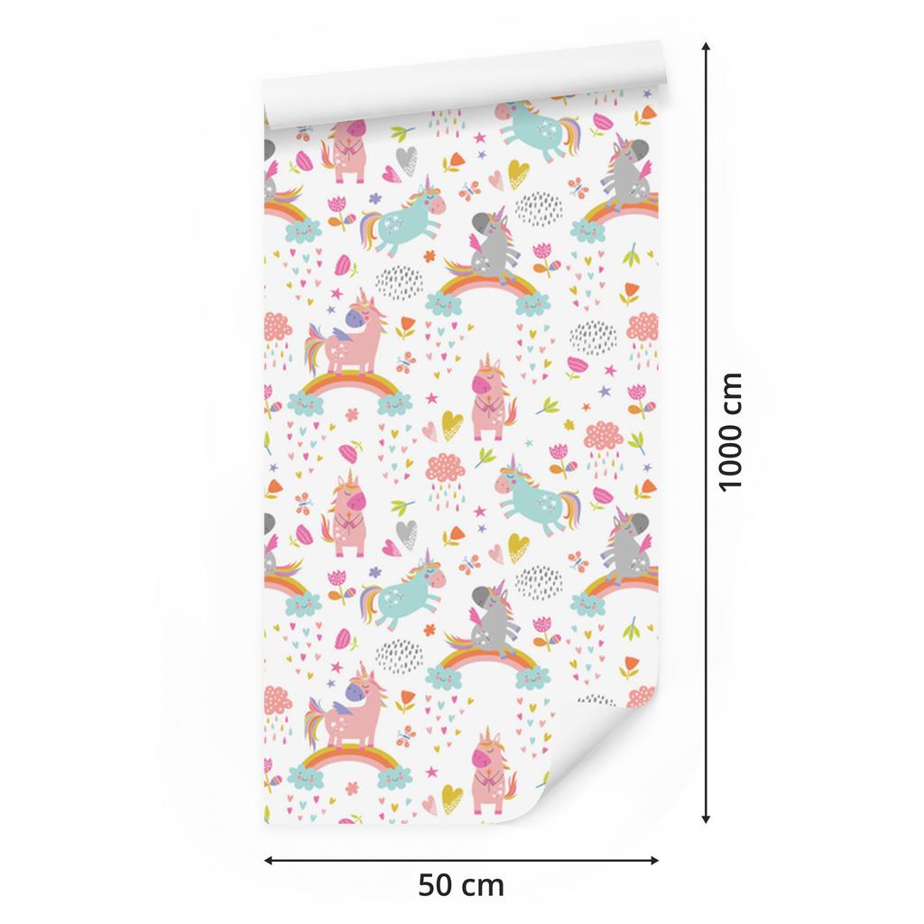 Magical Unicorns Wallpaper for Living Room and Bedroom 50x1000