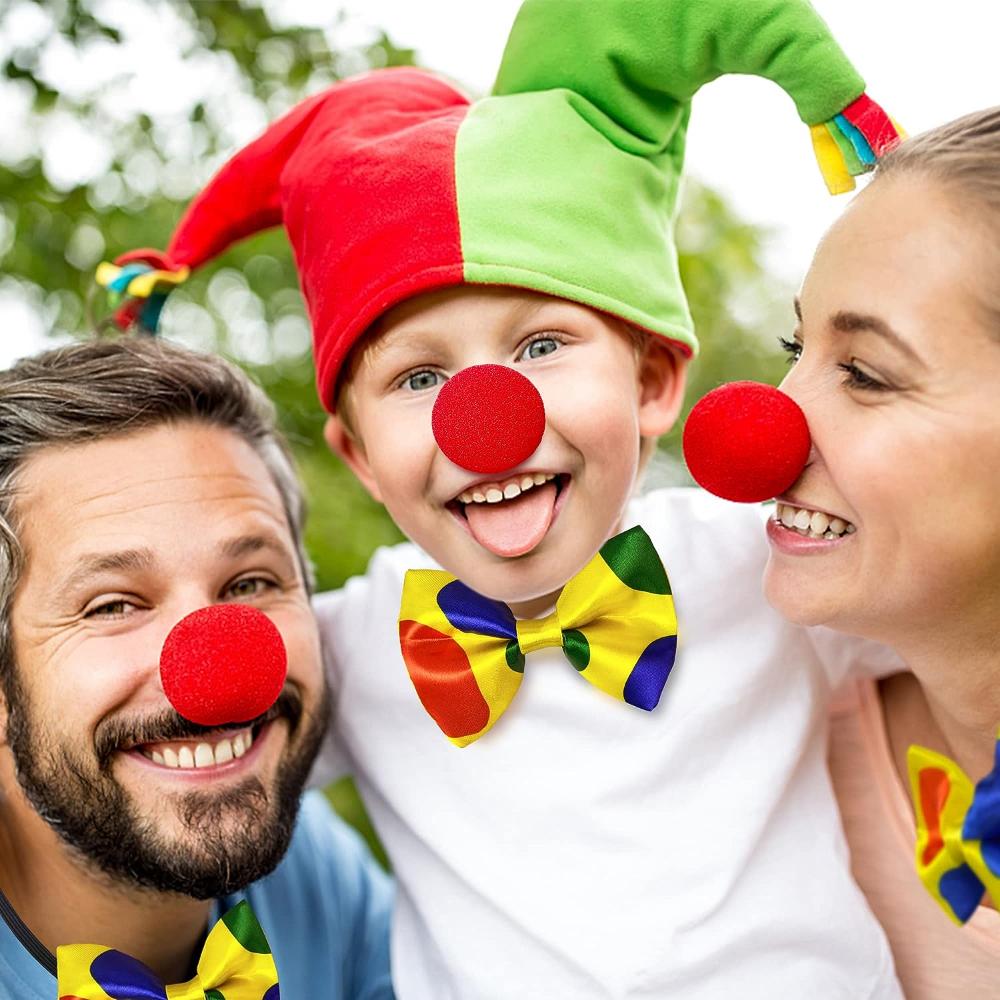 50/5pcs Red Ball Foam Clown Nose Halloween Party Cosplay Costume Circus Props Festival Make Up Clown Nose Performance Decoration