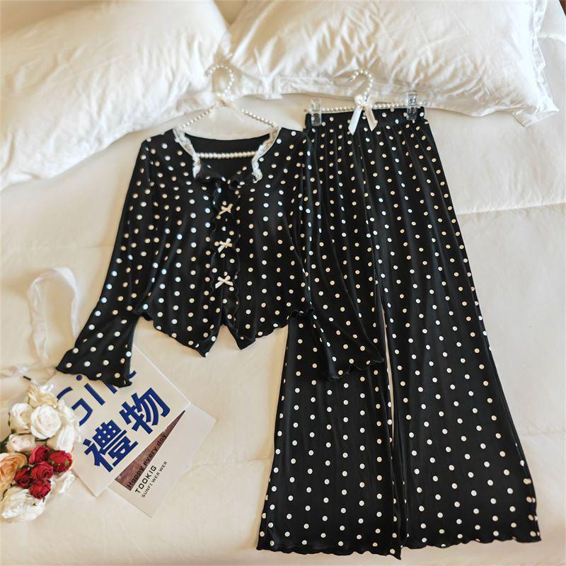 2025 Women's Modal Pajamas: Soft, Sexy Style with Chest Pads for Spring, Wearable Outdoors & Long Sleeves