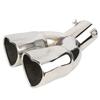 Universal Car Accessories Heart Shape Style Stainless Steel Exhaust Tips Muffler Tail Double-Pipe Tube Tips Car Accessories
