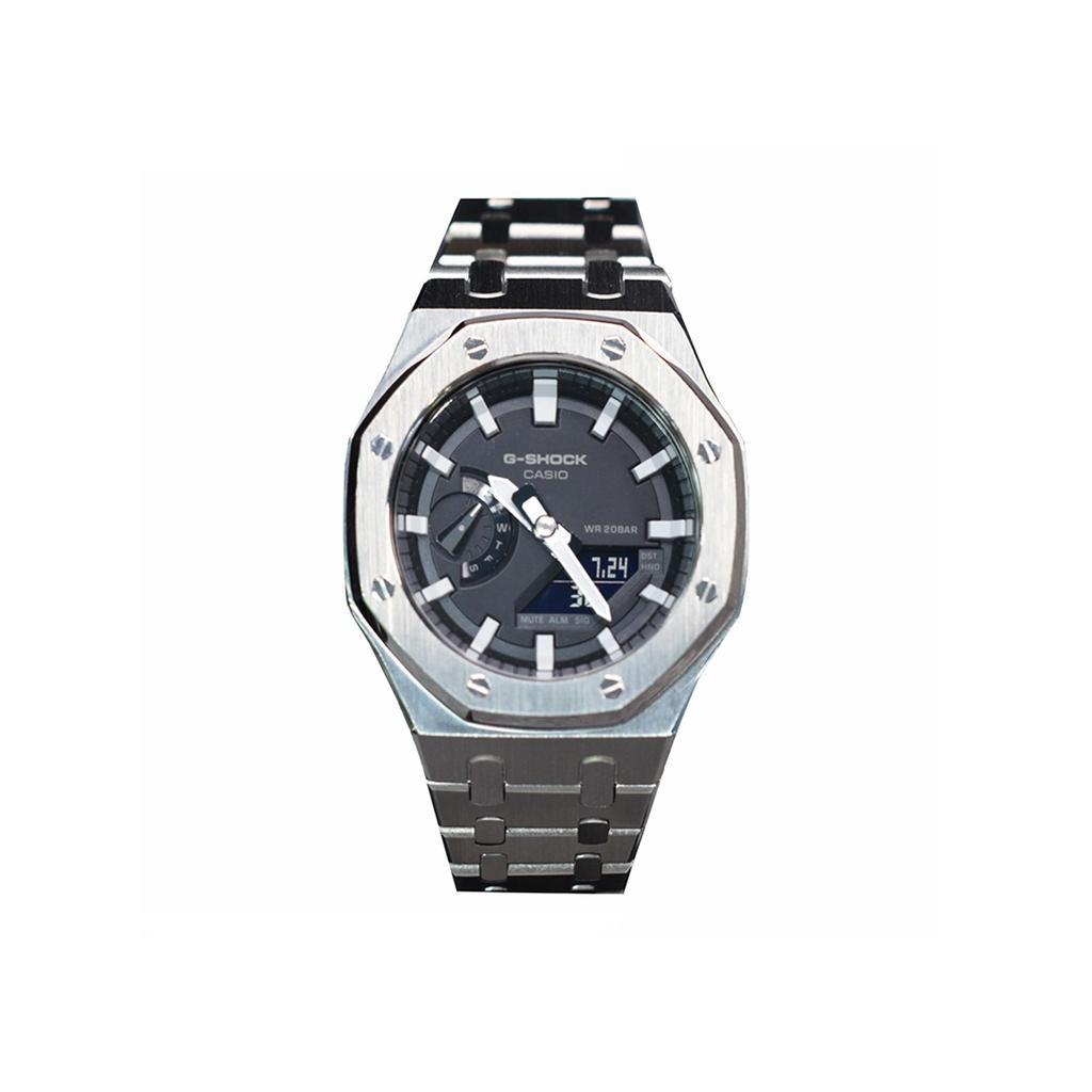 Casio Men Liquid Crystal,Analog Dual Display Series 44mm Black Watch GA-2100-1A(Watch3--)