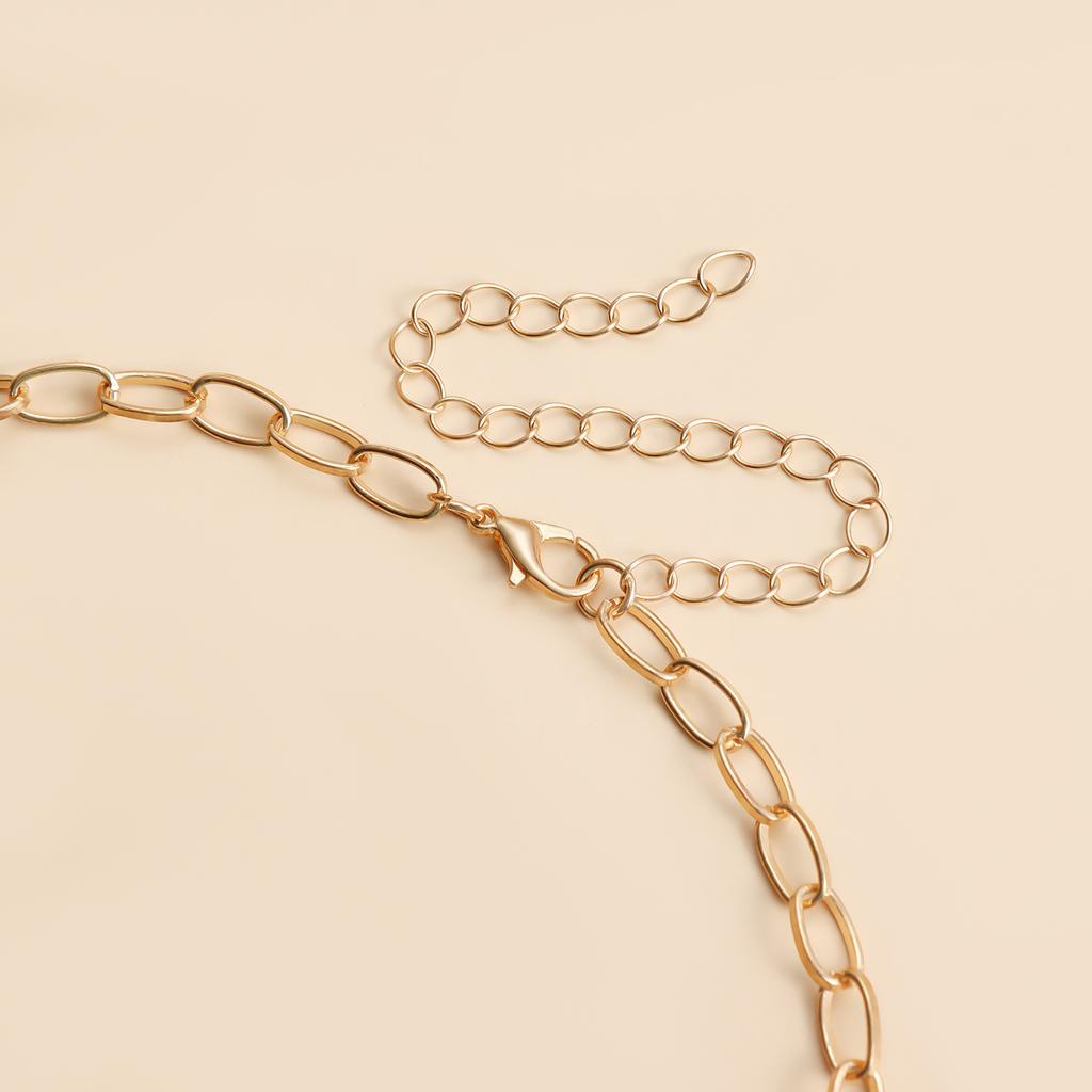 Accessories Baroque Special-Shaped Pearl Pendant Collarbone Chain Women'S Retro Design Double-Layer Necklace Jewelry