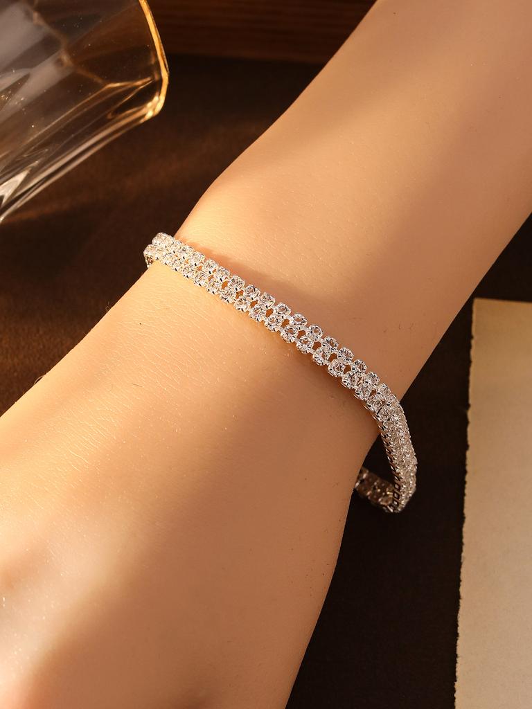 Fresh And Sweet Bracelet Full Of Diamonds, Luxury Atmospheric Bracelet, Women'S Temperament Versatile Bracelet
