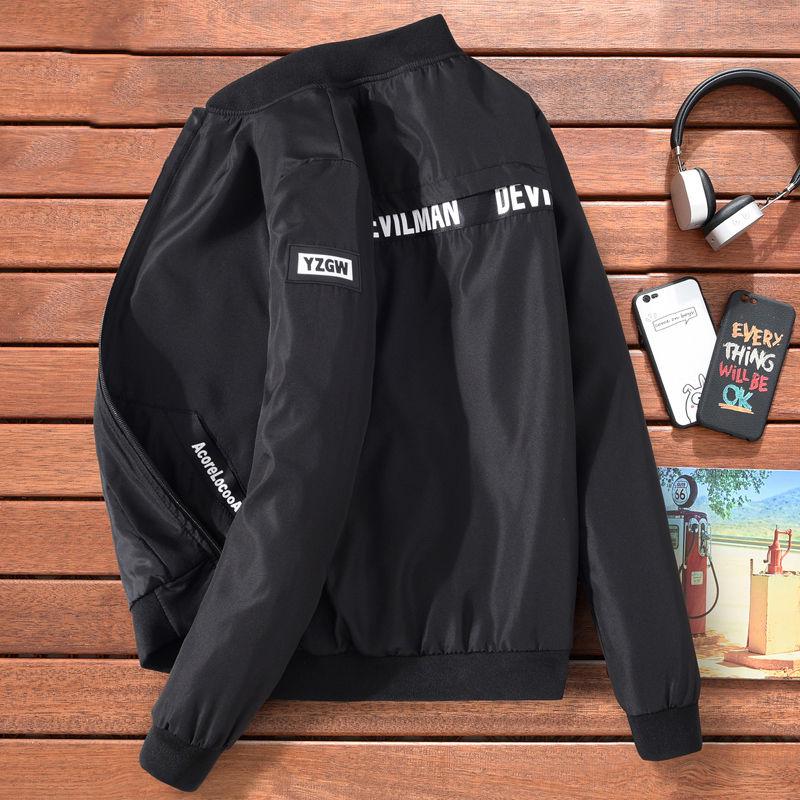 

Весенняя и осенняя мужская одежда, куртка больших размеров, мужская молодежная куртка, трендовая тонкая куртка M