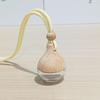 Clear Square Cap Car Perfume Bottle - Glass Pendant
