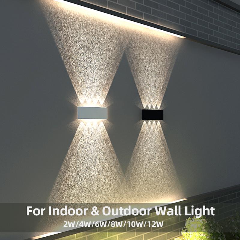 LED Wall Lamp Waterproof IP65 Outdoor Garden Light 4W 8W Indoor Wall Light for Bedroom Living Room Stairs Modern Simple Lighting