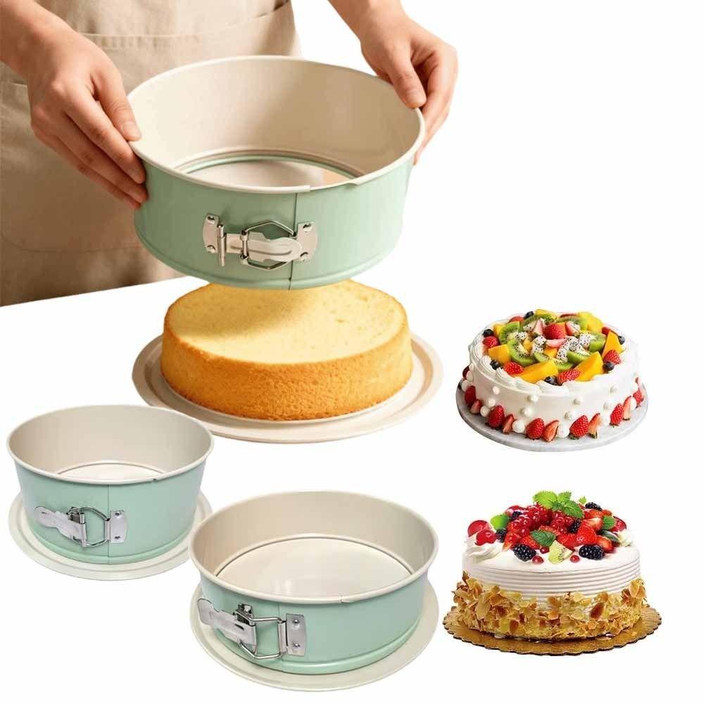 Non-Stick Springform Cake Pan Removable Bottom Cake Embryo Mold Set Round Cake Mould  Cake Making