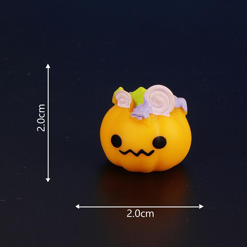 Cartoon Niedliche Halloween Kürbis Geist Kleine Ornamente Kreative Harz Handwerk Kreative Modell DIY Hause Dekoration Zubehör