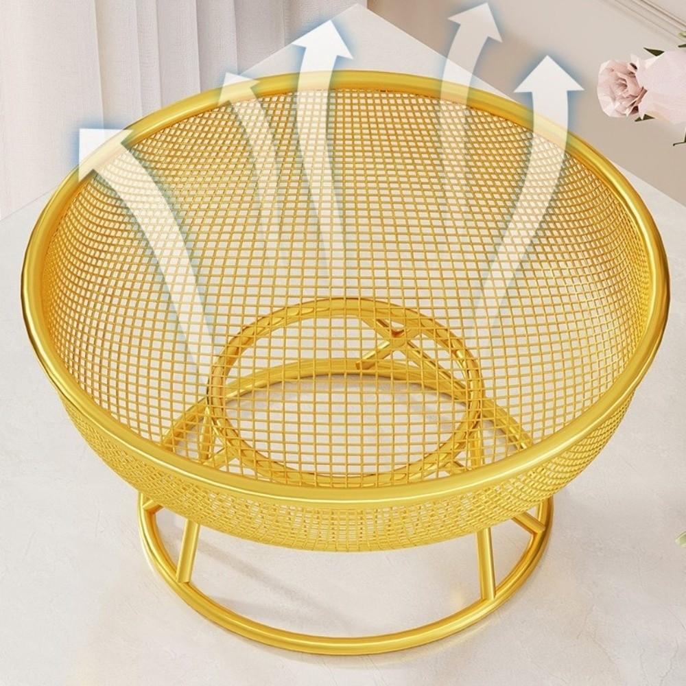 Metal Vegetable Storage Rack Large Capacity Fruit Basket Metal Storage Basket  Counter Dining Table