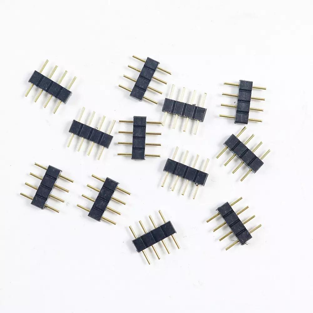 RGB Connector Double Insert 4Pin Needle Led Strip Light LED Connector RGBW Connector LED Adapter