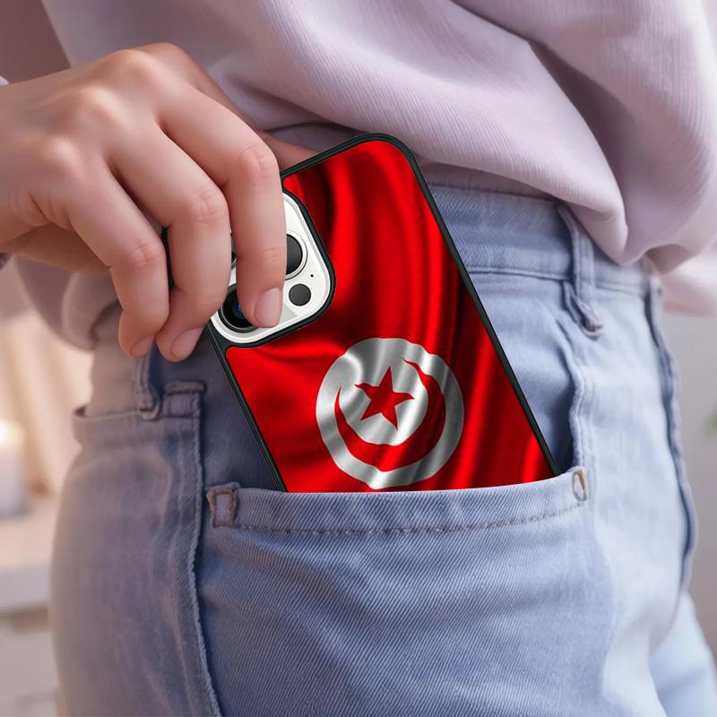 Tunisia Flag Star Symbols Phone Case For iPhone 17 Air 15 16e 14 13 Pro Max Coque 12 11 Pro Max PLUS cover