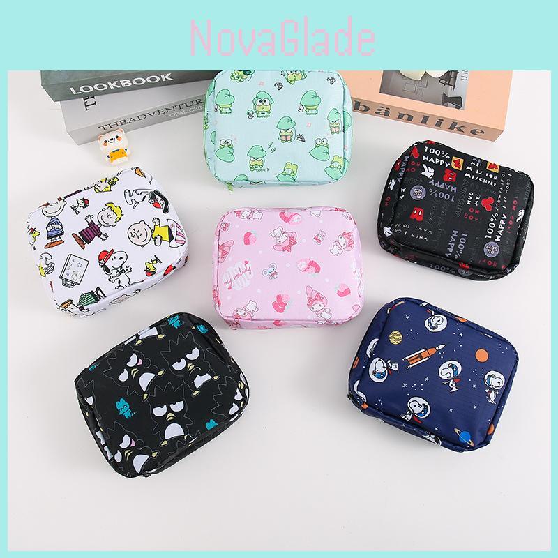 Snoopy Doraemon Hello Kitty Cinnamoroll Vzor Přenosná taška na uložení kosmetiky Pro dívky a cestování