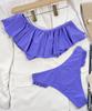 Sexy Women's Swimsuit One Shoulder Ruffle Low Waist Thong Brazilian Beachwear Bathing Suits