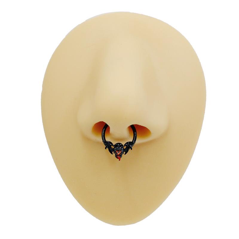 Gai Bei Oumei Halloween Devil Lip, Nipple & Navel Ring, Ghost Head Ear Cartilage & Nose Stud Piercing Set.