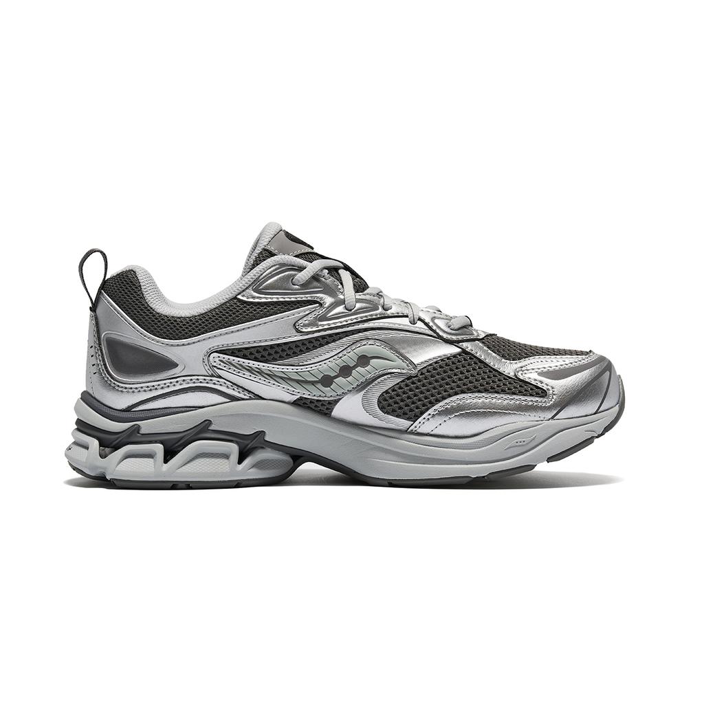 SAUCONY Grid Fusion Comfortable Versatile Support Low-Top Casual Retro Sneakers Unisex Sneakers Silver Gray S79063-7