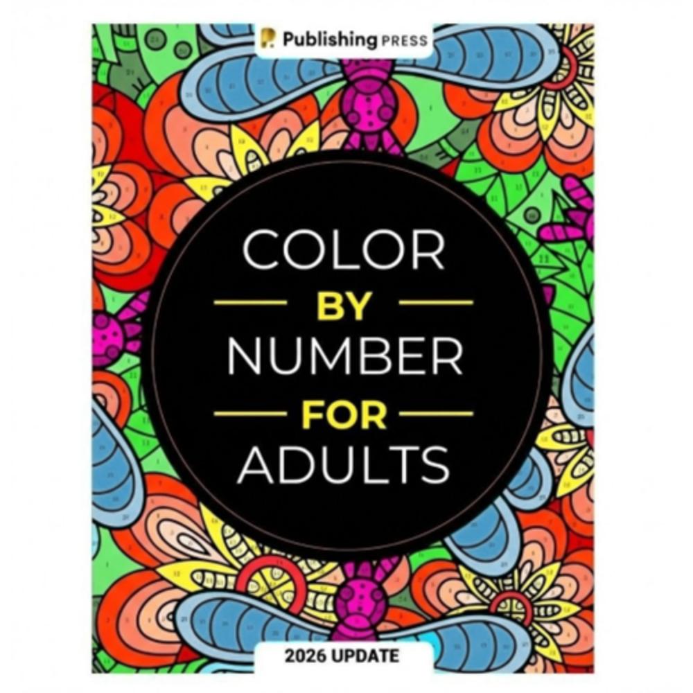 

80 Pages Color By Number for Adult Unique Background Stress Relief Coloring Book Anxiety Therapy Drawing Painting Book