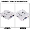480P Mini Composite AV to VGA Adapter TV Set Top Box Audio Video Converter (White) Video converter Converter AV to VGA adapter