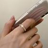 Female Minimalist Fashionable Personalized Creative Adjustable Index Finger Elasticity Broken Silver Ring