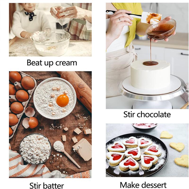 2 Stück Silikonspachtel Set Antihaft Kuchencreme Backspachtel Hitzebeständig Kochspachtel Teigschaber Kuchen Dekoration Werkzeug