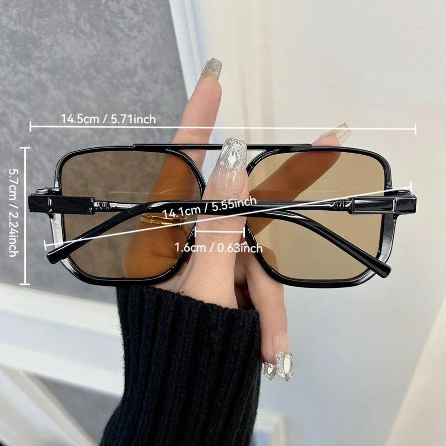Designer Rectangle Sunglasses Women Men Trendy Brand Square Sun Glasses Female Male Big Frame Mirror Classic