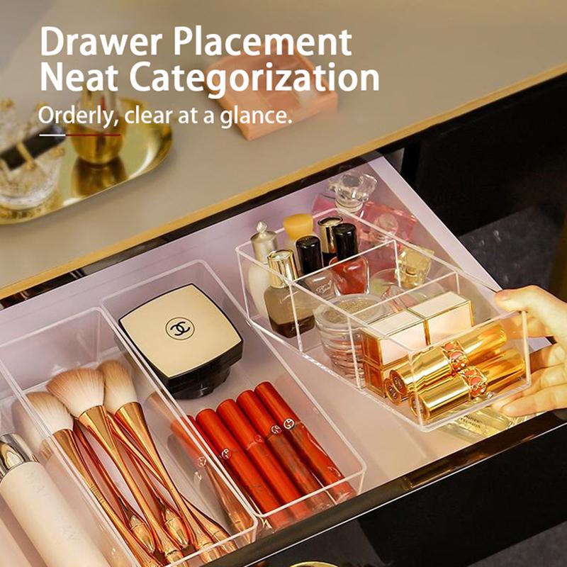 Clear Acrylic Drawer Makeup Organizer Storage Box Drawer Type Storage Lipstick Organizer Box Cosmetic Creams Organizer