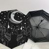 1pc Moon Cats Crystals Night Sky Umbrella with Plastic Handle,Suitable for All Seasons Home Travel Outdoor UmbrellaDD197