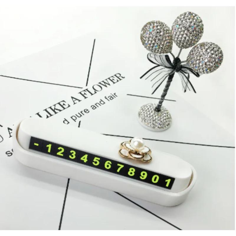 Car Temporary Parking Card Phone Number Card Plate Telephone Number Stop Luminous Parking Aid Garage Car Interior