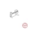S925 Sterling Silver New Version Puncture Internal Thread Flat Head Body Auricle Puncture Earbone Stud Earring Stud Earring