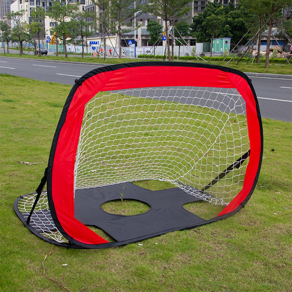 2 In 1 Foldable Football Goals Portable Soccer Target Net Small Practice Soccer Net Lightweight for Indoor Outdoor
