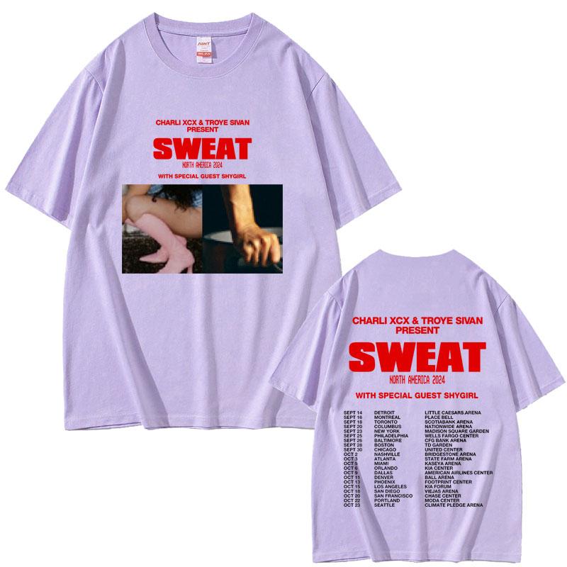 Charli Xcx Crash Sweat 2024 Tour Trička Pánská Dámská Oblečení Vintage Oversized Tričko Bavlna Ležérní Trička Móda Streetwear