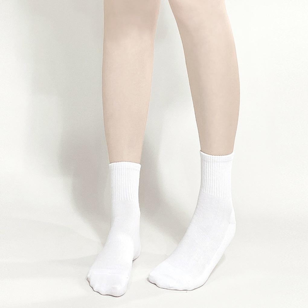 4 Pairs of Thick, Reinforced Sole, Banded, Mid-calf Socks for Men and Women