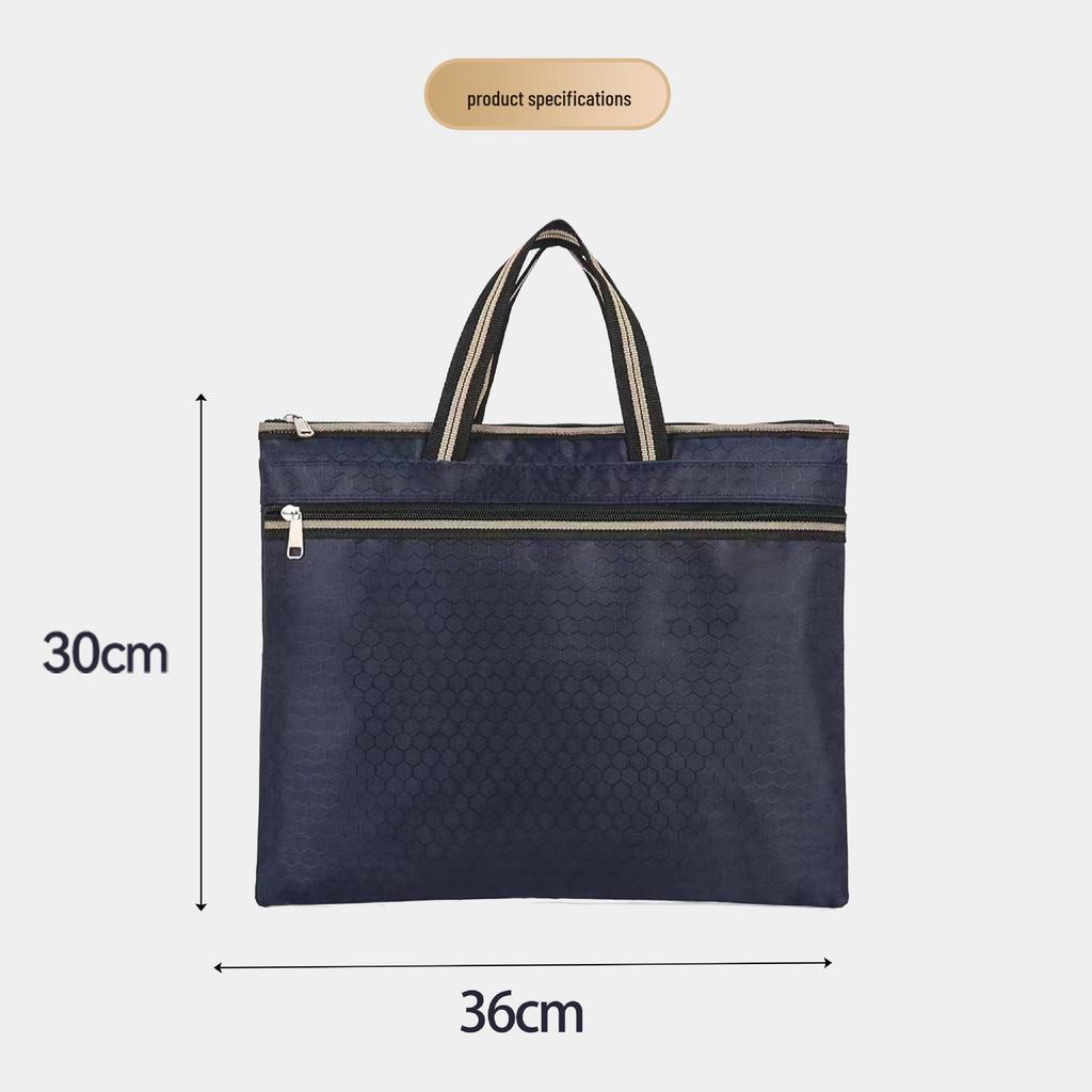 Pánská ruční taška na dokumenty z oxfordské látky s zipem a velkou kapacitou pro kancelář a schůzky