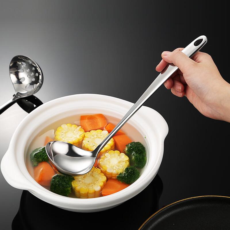 ZISIZ Thickened Stainless Steel Heart-Shaped Soup Ladle