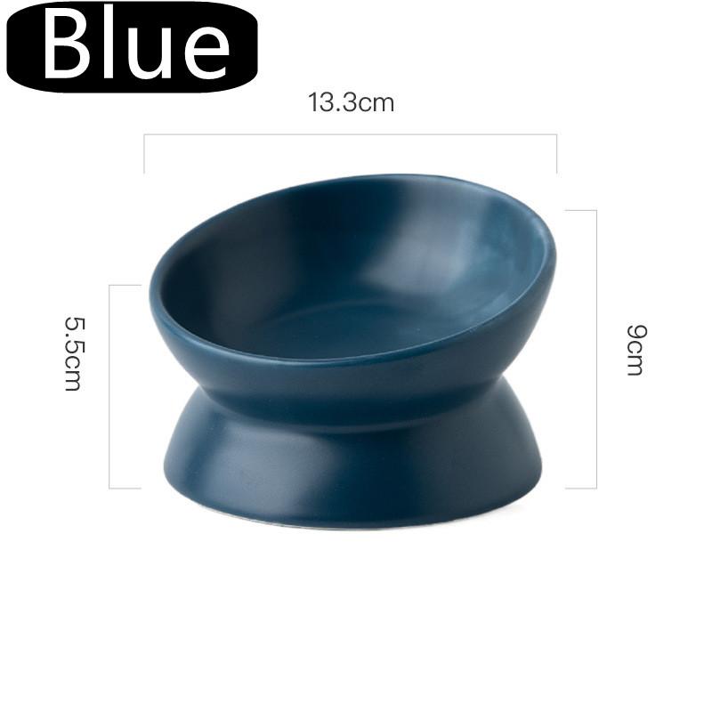 

Миска для кошек Керамическая миска для кошек и собак Миска для животных с защитой от рвоты Кормушка для животных с водой Защитная подушка для шеи Миска для собак с защитой от опрокидывания Аксессуары для домашних животных синий