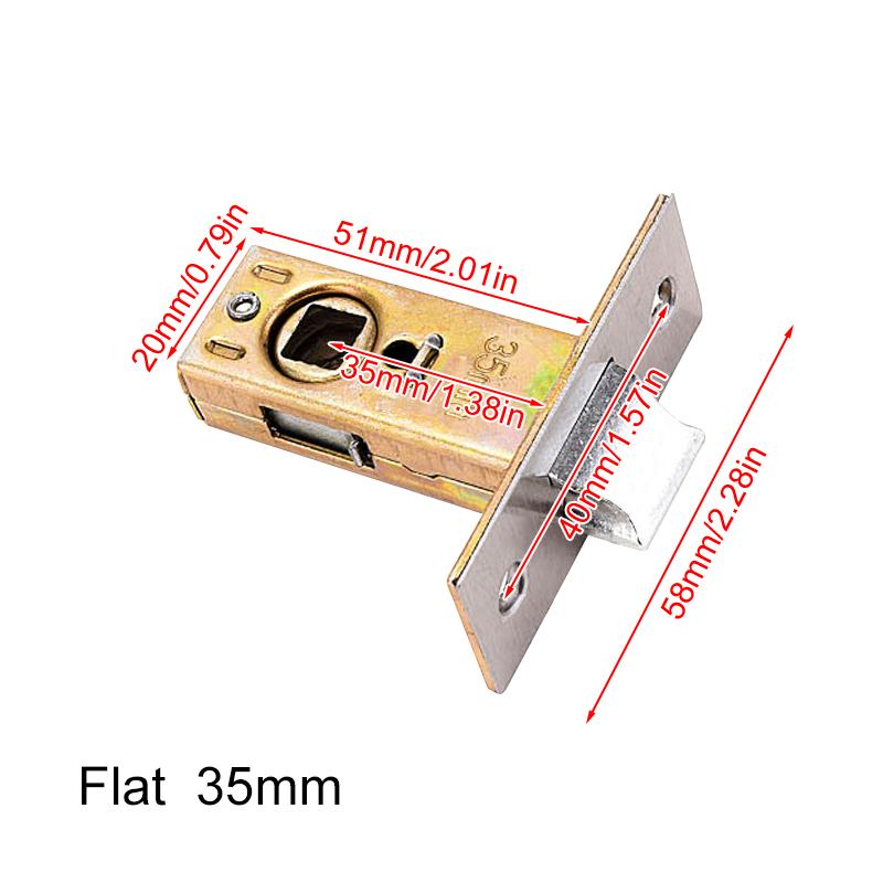 

1 шт. трубчатый врезной замок для уединения, замок для межкомнатной двери, цилиндр, защелка для двери для самостоятельной установки, защелка, ванная комната, нержавеющая сталь, замок для туалета, язычок 35mm