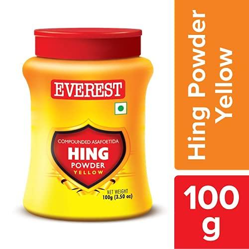 EVEREST Yellow Hing Powder 100 G Pack Of 1 Aromatic Asafoetida Blend For Flavorful Cooking And Everyday Home Recipes