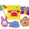 48/96Sheets Paper Cutting Set Colorful Paper Cutting with Scissors DIY Handmade Cognition Animal Fruits Paper HandCraft Gift ZYF