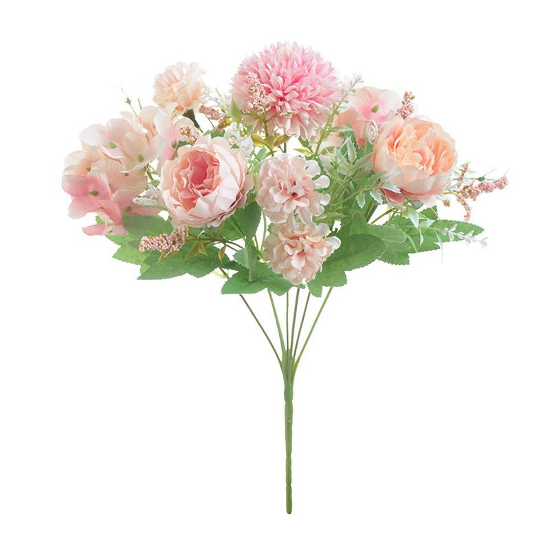 1/5pc Artificial Flower Silk Hydrangea Festival Decor Valentine's Day Home Room Garden Party Wedding Bridal Accessory Fake Peony