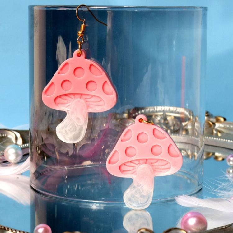 Mushroom Charm Silicone Mold Handmade Keychain Jewellery Making Pendant Tool DIY