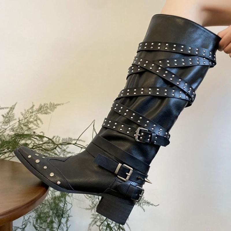 

Мода Мода Ретро Женская обувь 2025 Весна Новая коллекция Женские ботильоны из кожи на толстом каблуке Простые женские ковбойские сапоги Zapatos De Mujer 40 чёрный