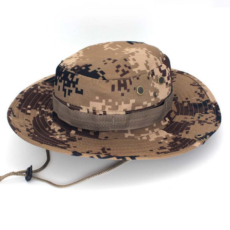 Boonie Tactical Camouflage Hats Camping Climbing Bucket Fisherman Sniper Hat Men Outdoor Fishing Hiking Cap Sun Protective Boonie Caps