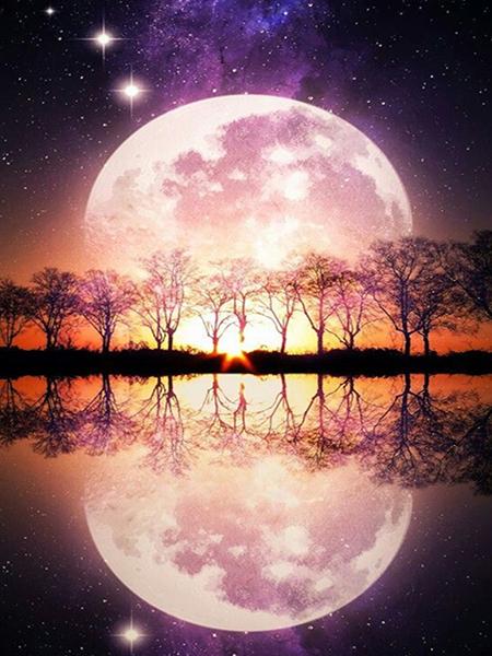 5D Diamond Painting Sunset Love Beach DIY Round Full Diamond Embroidery Kit Landscape Home Decoration Crafts