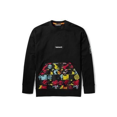 Printed Sports Crewneck Sweatshirt Men Sweatshirt Black A245Q-001