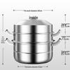 ZISIZ Stainless Steel Multi-layer Steamer