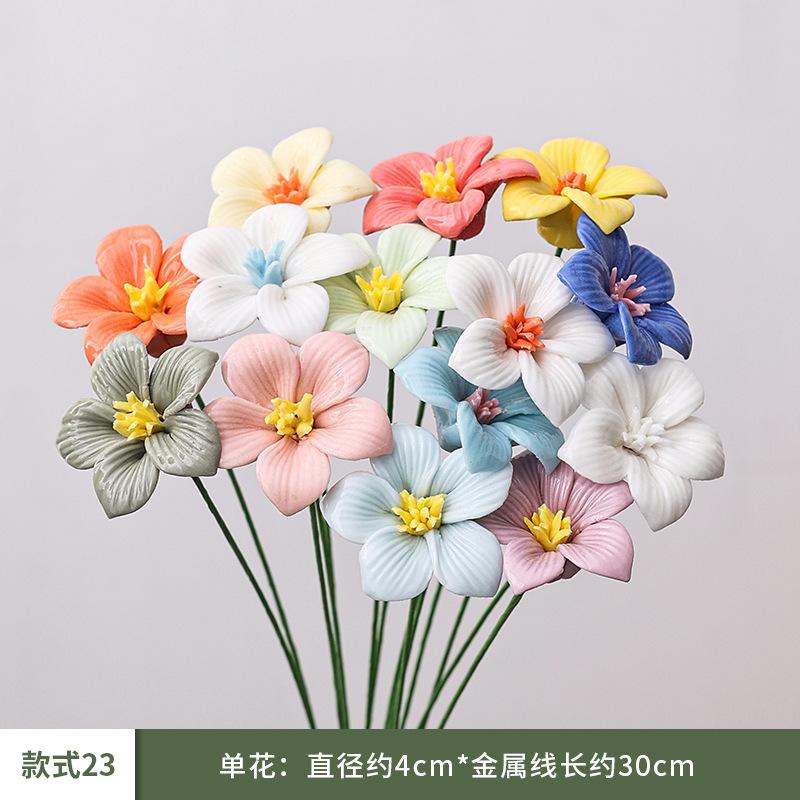 10 Pezzi Fiori Artificiali in Ceramica Fatti a Mano ad Alta Temperatura, Fiori della Vita Eterna, Decorazioni, Regali Unici e Creativi per la Casa