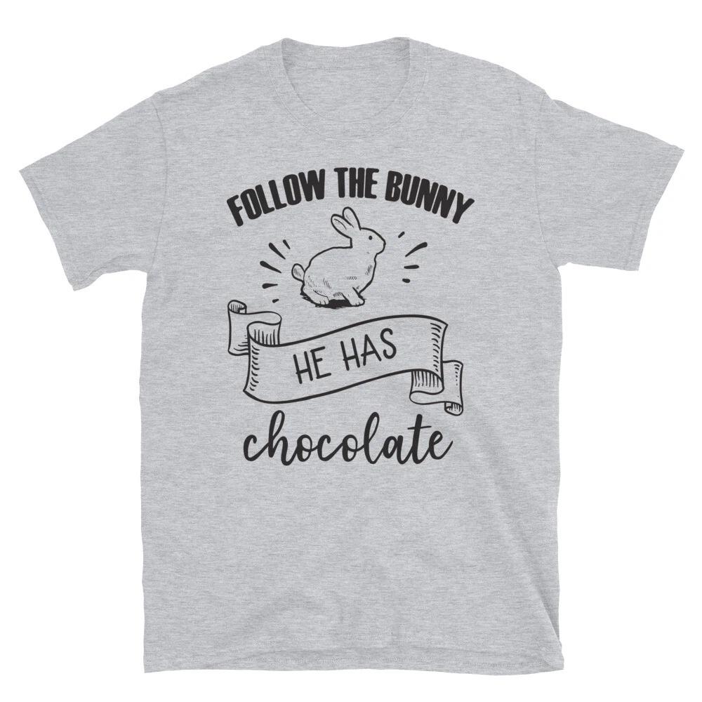 Follow The Bunny He Has Chocolate Family Love T-Shirt 3XL