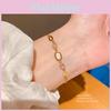 Light Luxury Geometric Square Zircon Mother Of Pearl Clear Clasp Womens Bracelet For Gift